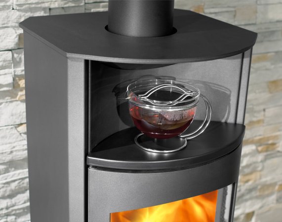 Kaminofen Flok 2.0 Detailansicht Warmhaltefach