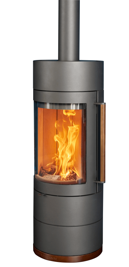 Lux stove knockout with flue pipe