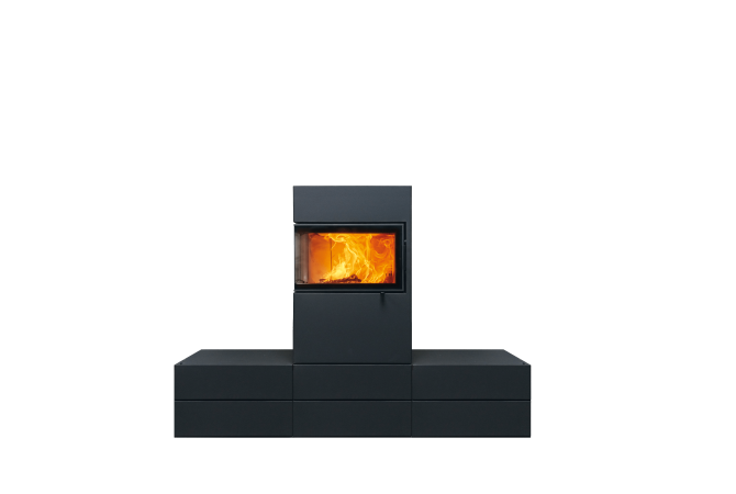 Dexter 2.0 stove knockout with plinth boxes and modular boxes on both sides