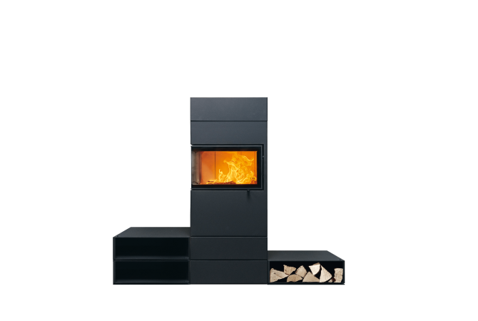 Dexter 2.0 stove knockout with plinth boxes, top box and modular boxes on both sides