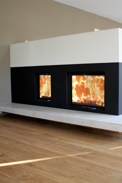 Fireplace inserts 45x57 K 2.0 and 80x64 S II 2.0 ambiance photo