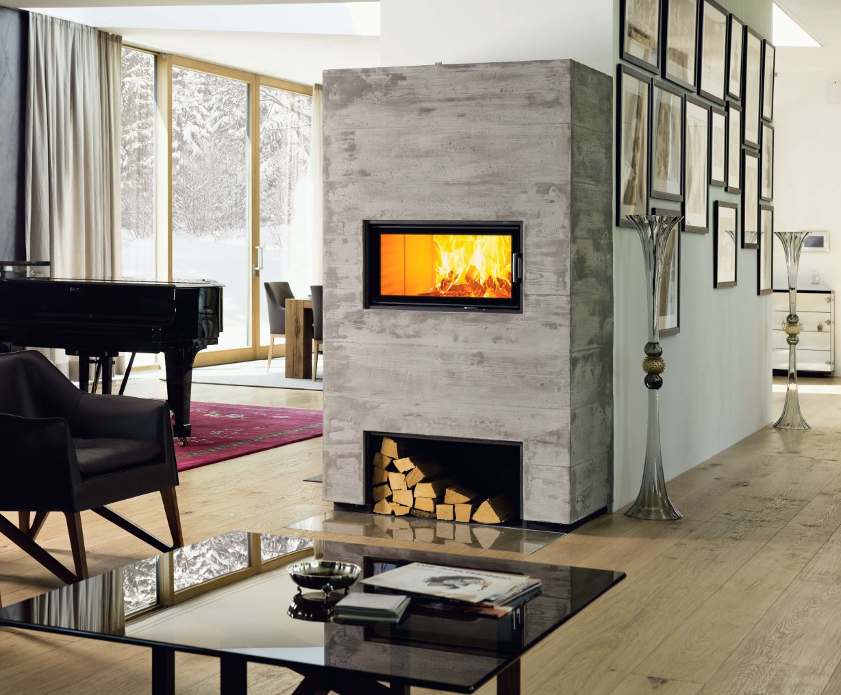 Fireplace insert 75x39 K 2.0 ambiance photo