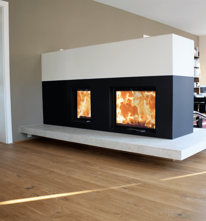Fireplace inserts 45x57 K 2.0 and 80x64 S II 2.0 ambiance photo