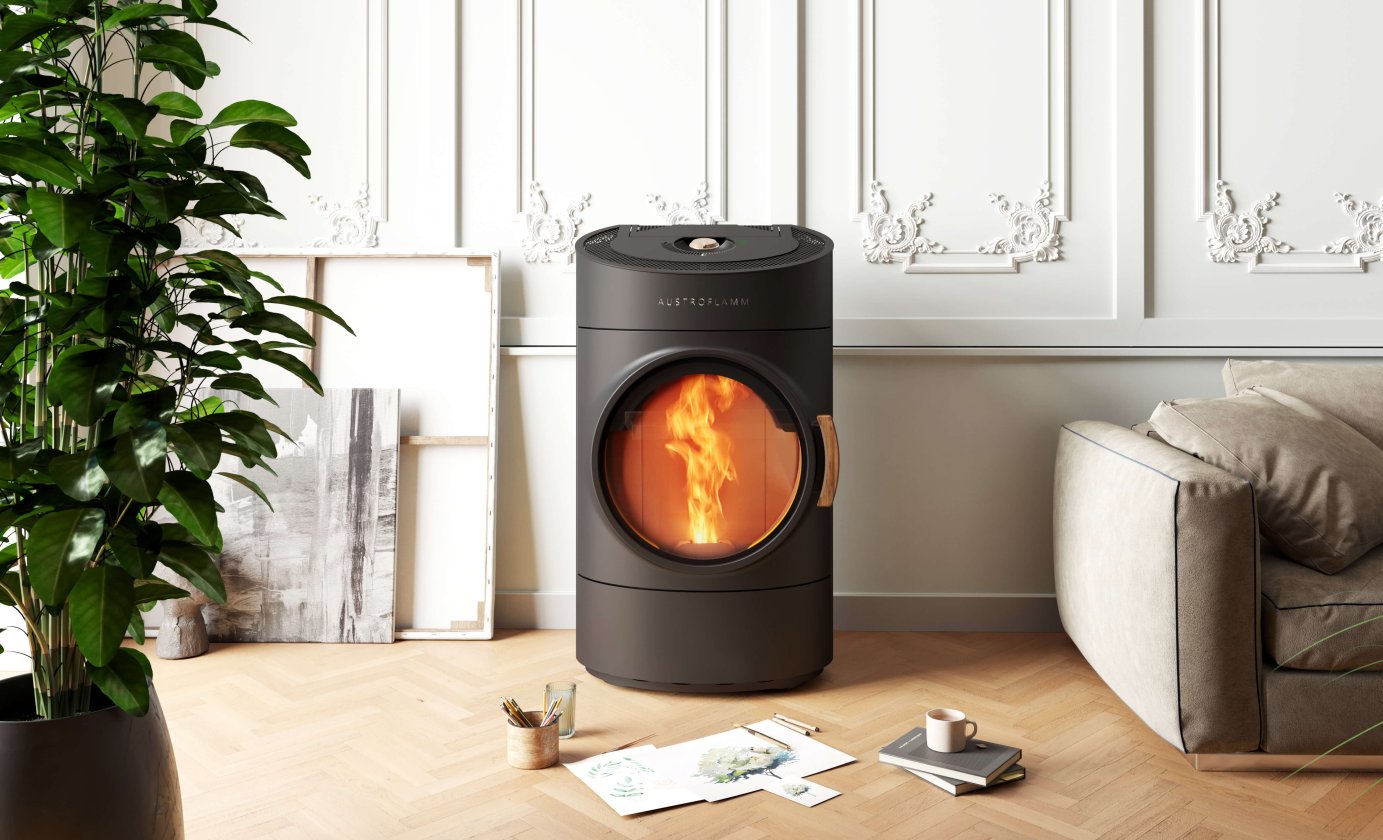 Stufa a pellet Clou pellet foto ambiente