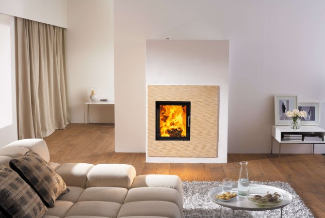 Kera Xtra design fireplace with fireplace insert 45x51 K 2.0 ambiance photo