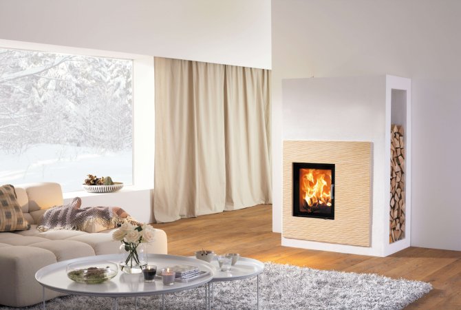 Kera Xtra design fireplace with fireplace insert 45x51 K 2.0 ambiance photo