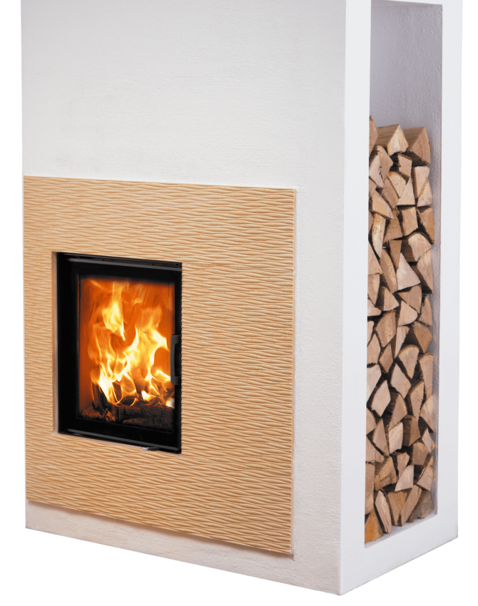 Kera Xtra design fireplace with fireplace insert 45x51 K 2.0 knockout