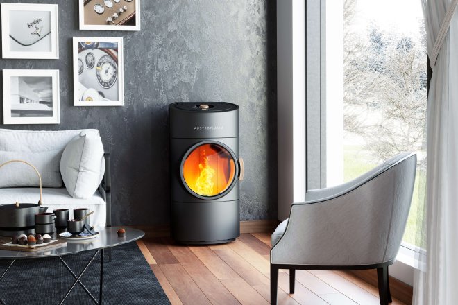 Clou Compact Pellet pellet stove ambiance photo