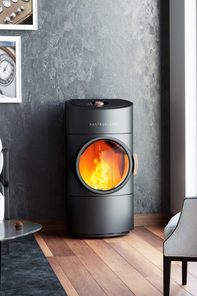 Stufa a pellet Clou Compact pellet foto ambiente