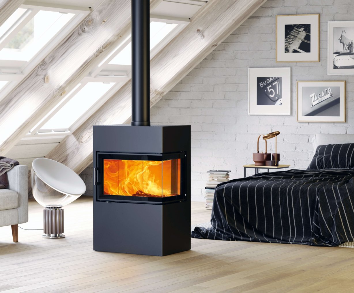 Dexter 2.0 stove ambiance bedroom