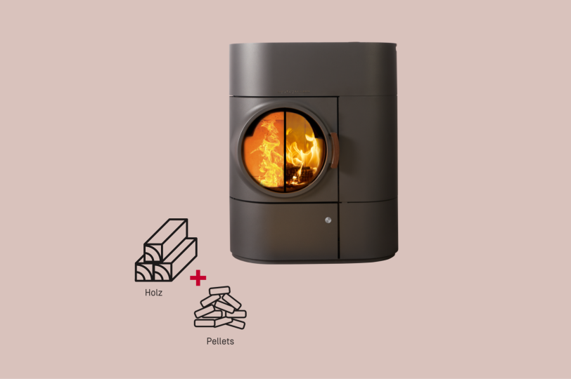 Kombiofen Grafik Grafik Kombiofen für Pellets und Scheitholz